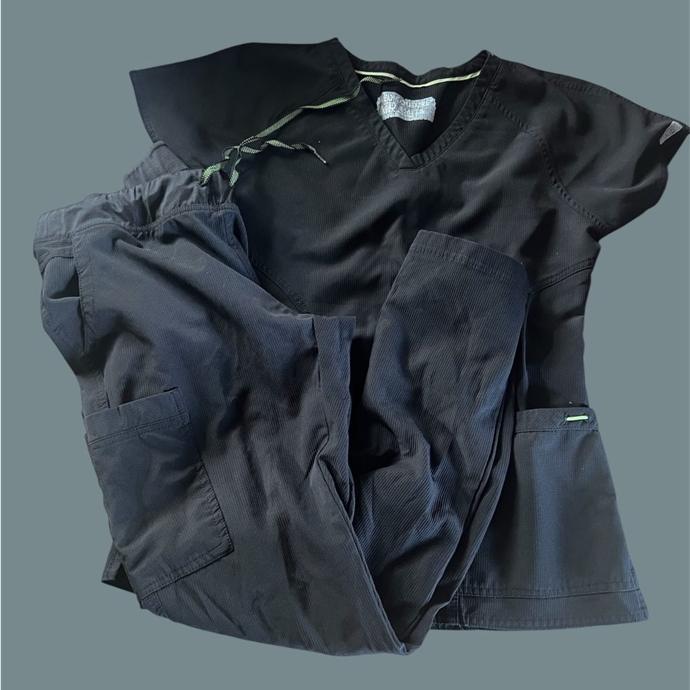 Med Couture Black Scrub Set #504